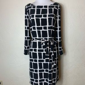 A/X Armani Exchange Printed Belted Dress 4 NWT!!